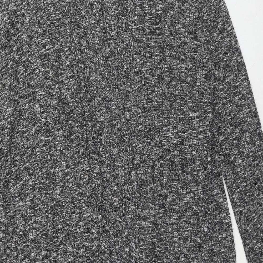 Select Womens Grey V-Neck Polyester Cardigan Jumper Size 14