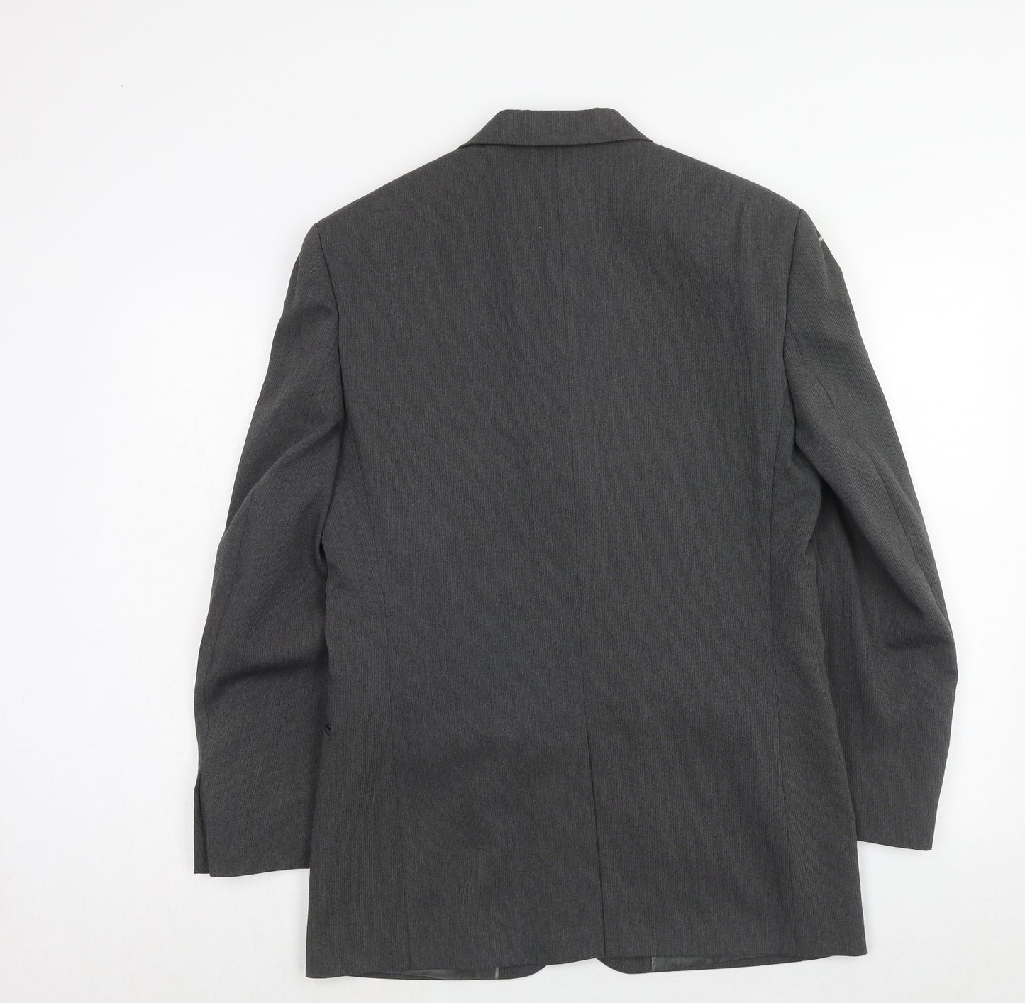Vittoria Mens Grey Polyacrylate Fibre Jacket Suit Jacket Size 36 Regular