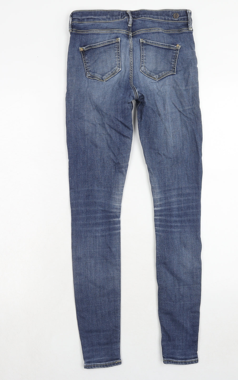 River Island Womens Blue Cotton Skinny Jeans Size 8 Regular Zip