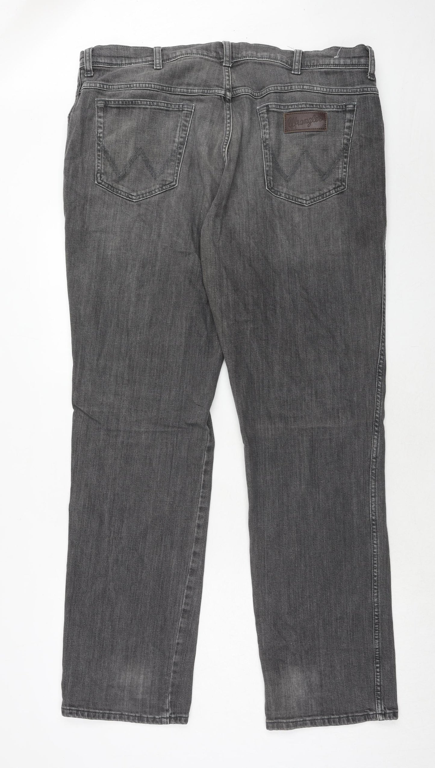 Wrangler Mens Black Cotton Straight Jeans Size 40 in L34 in Regular Zip