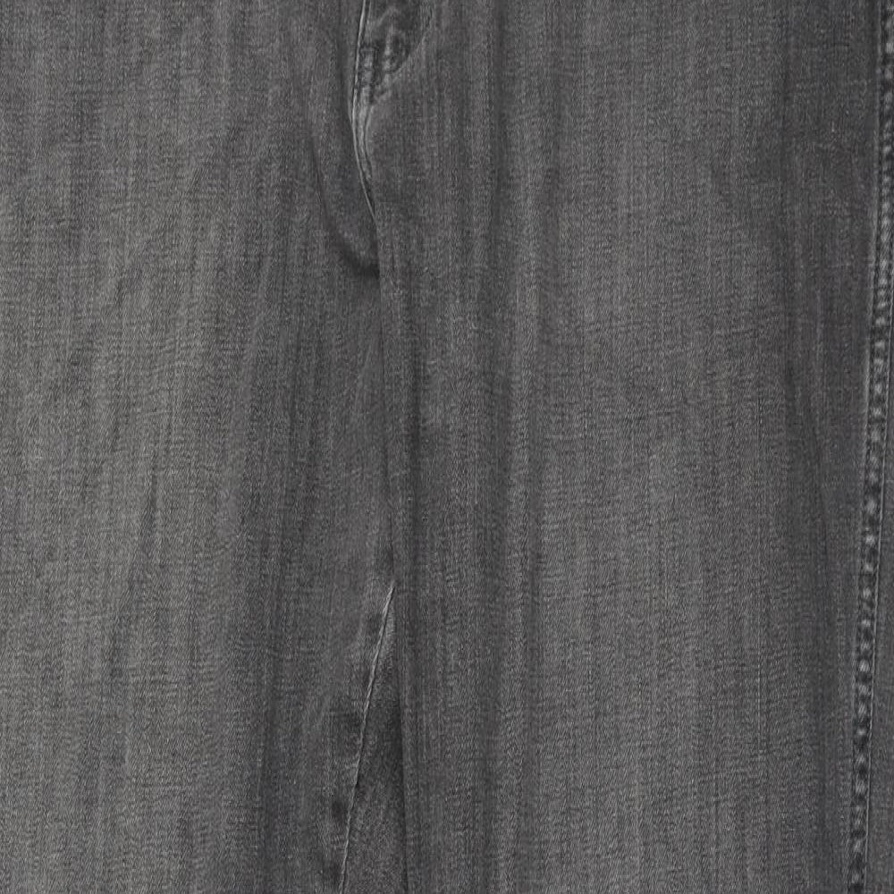 Wrangler Mens Black Cotton Straight Jeans Size 40 in L34 in Regular Zip