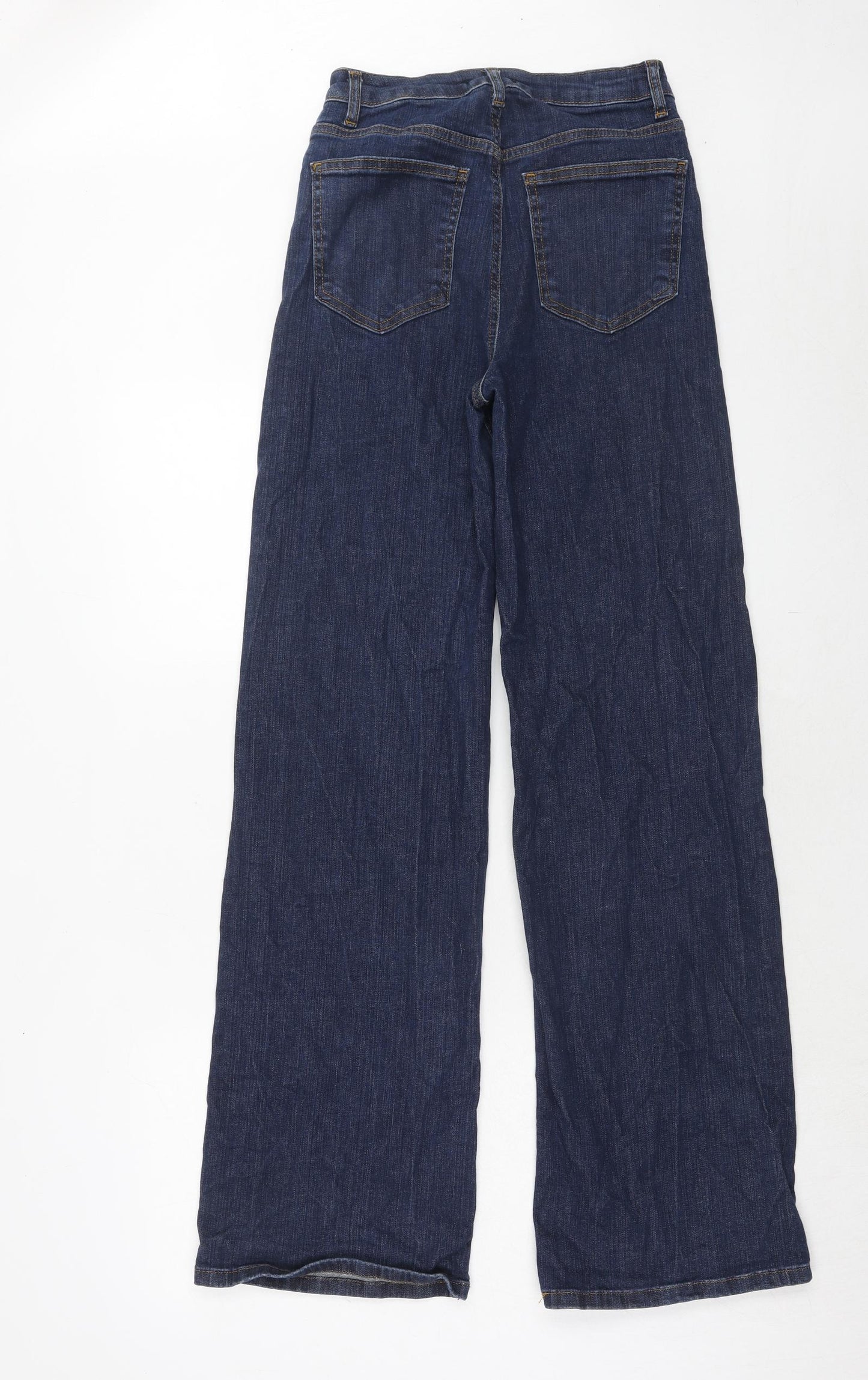 Trendyol Womens Blue Cotton Mom Jeans Size 8 Regular Zip