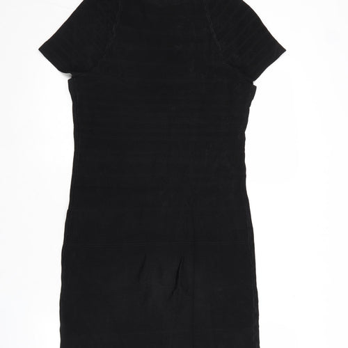 Oasis Womens Black Viscose Bodycon Size 18 Square Neck Pullover