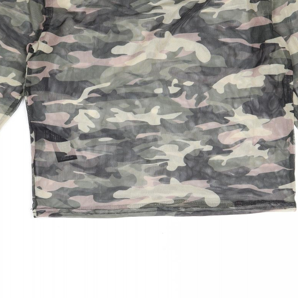 M&Co Girls Multicoloured Camouflage Polyester Pullover T-Shirt Size 12 Years Crew Neck Pullover