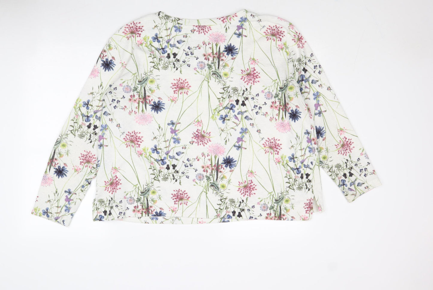 Marks and Spencer Womens Multicoloured Floral Polyester Basic T-Shirt Size 18 Round Neck