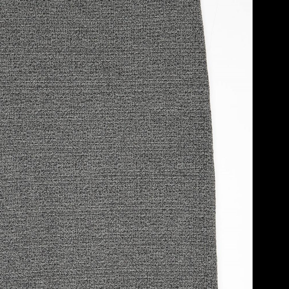 AMARANTO Womens Grey Acrylic A-Line Skirt Size 16