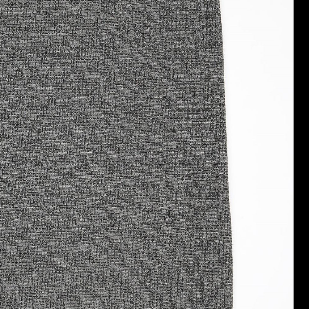 AMARANTO Womens Grey Acrylic A-Line Skirt Size 16