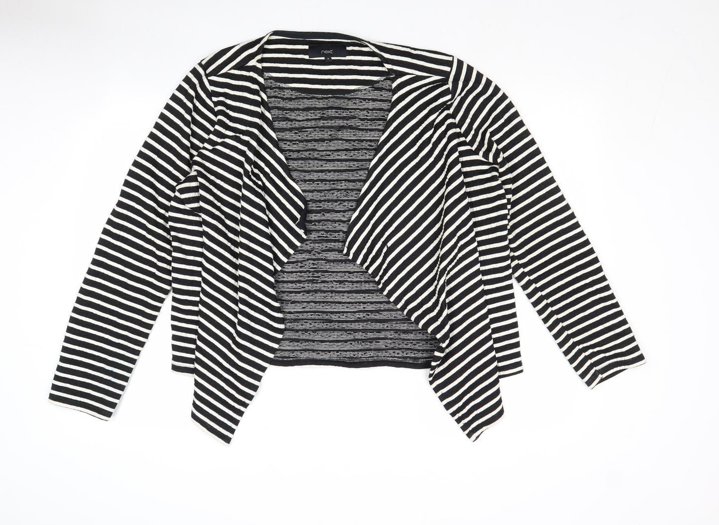 NEXT Womens Black Striped Kimono Jacket Size 18