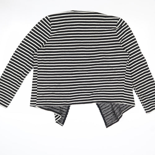 NEXT Womens Black Striped Kimono Jacket Size 18