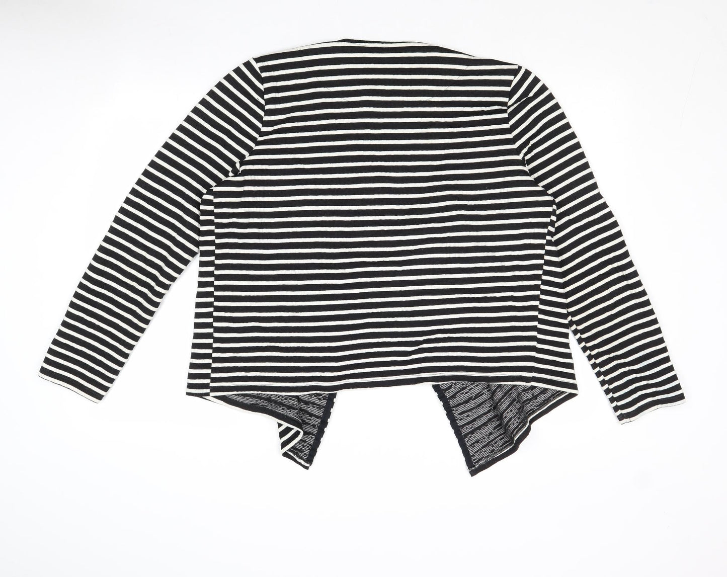 NEXT Womens Black Striped Kimono Jacket Size 18