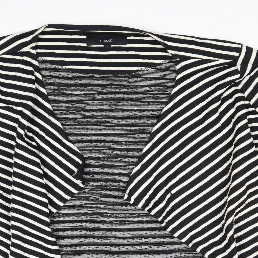 NEXT Womens Black Striped Kimono Jacket Size 18