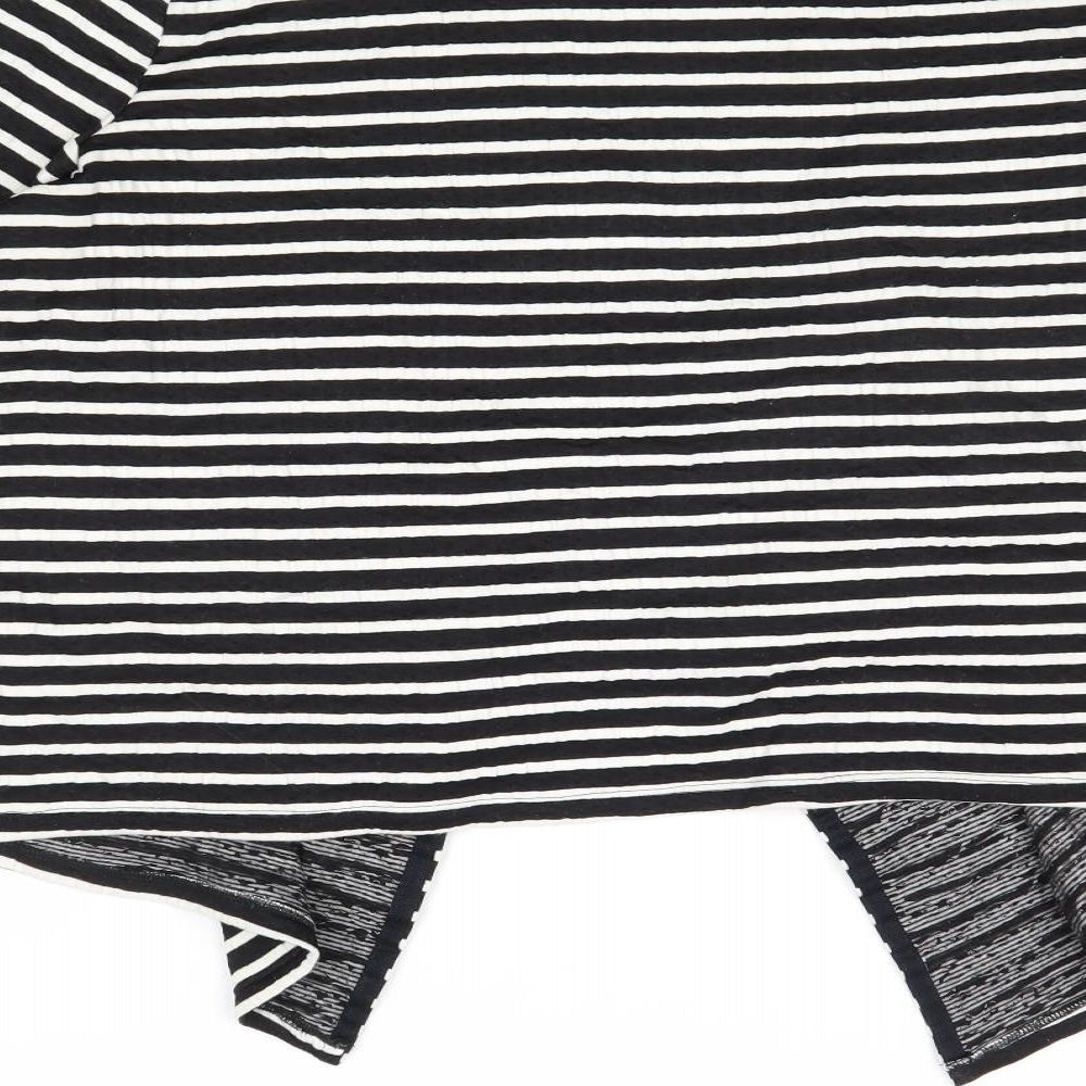 NEXT Womens Black Striped Kimono Jacket Size 18