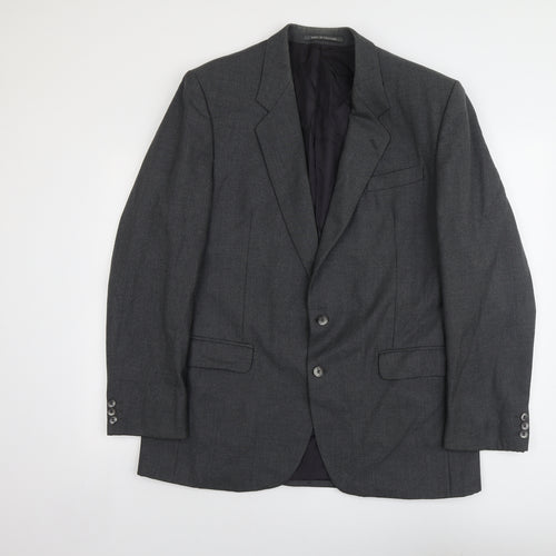 The Label Mens Grey Wool Jacket Suit Jacket Size L Regular