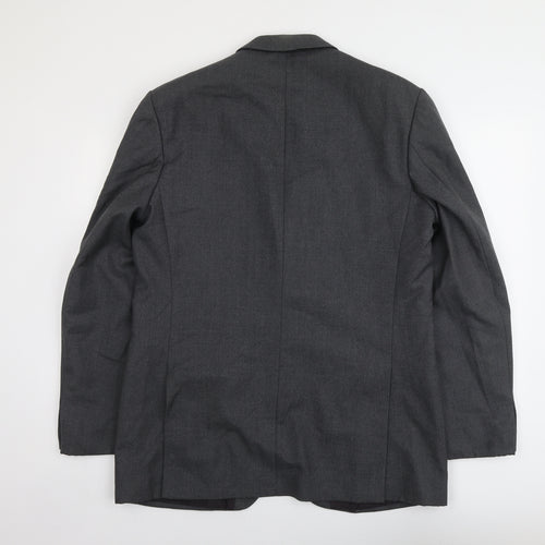 The Label Mens Grey Wool Jacket Suit Jacket Size L Regular