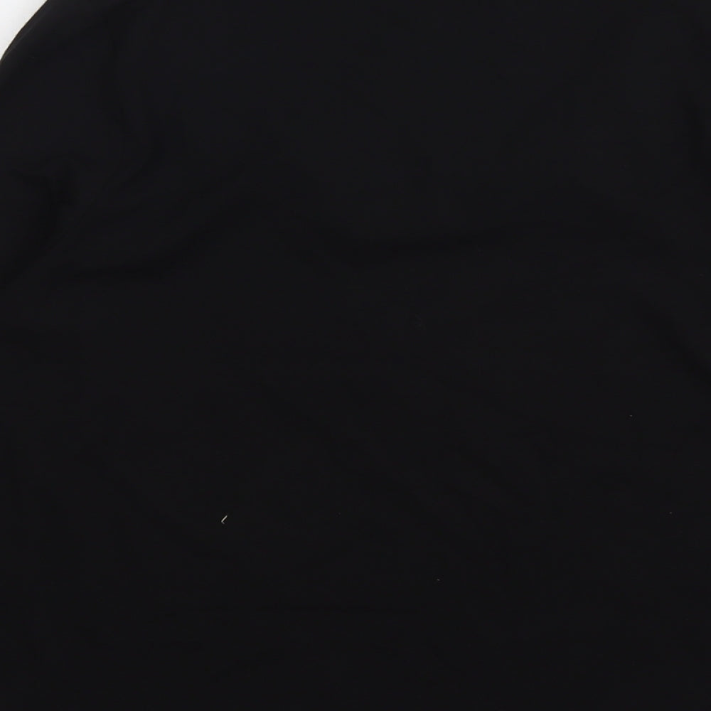 Precis Womens Black Viscose Basic Blouse Size M Round Neck