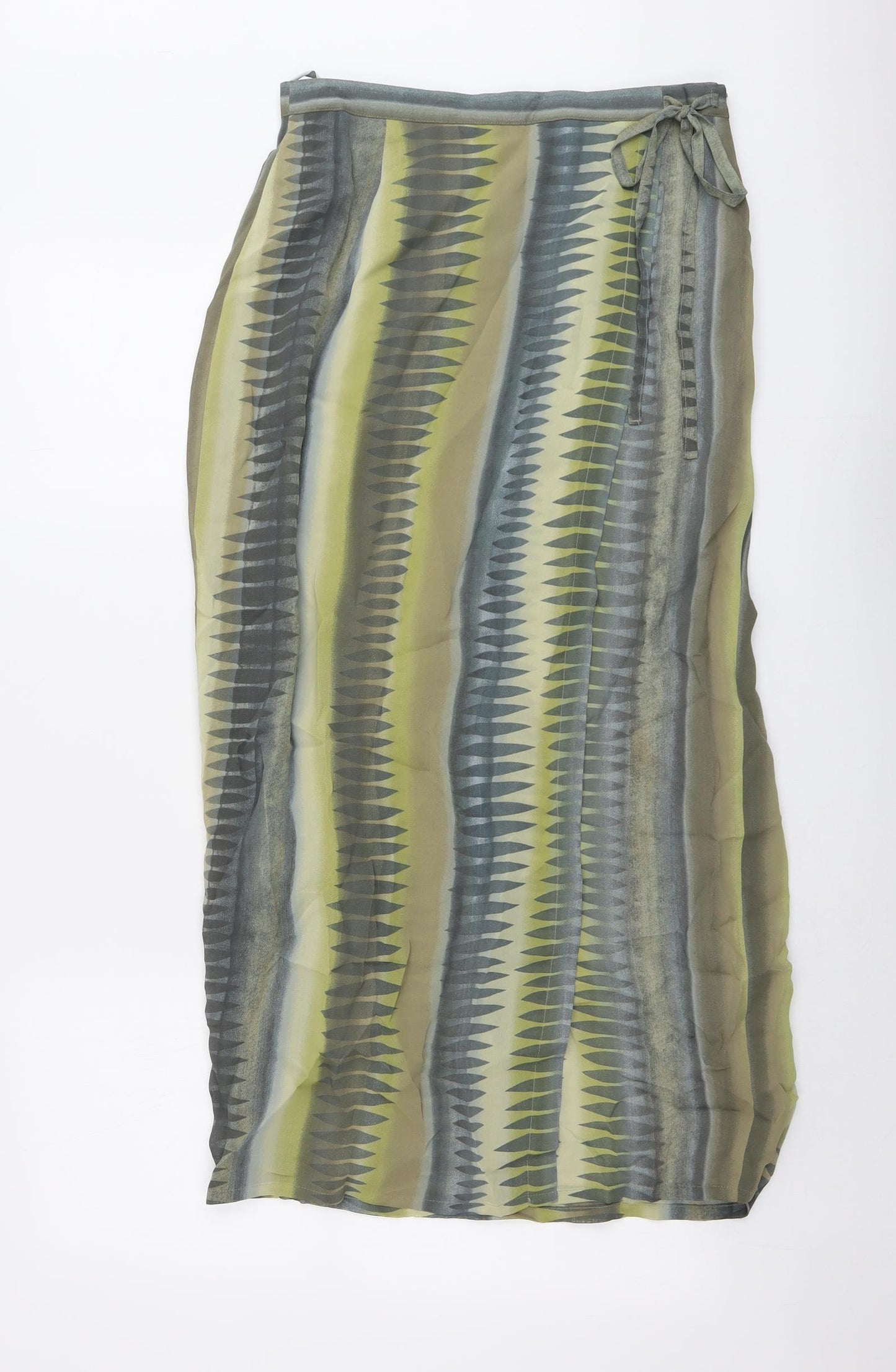 Gerry Weber Womens Multicoloured Geometric Viscose Wrap Skirt Size 12 Zip