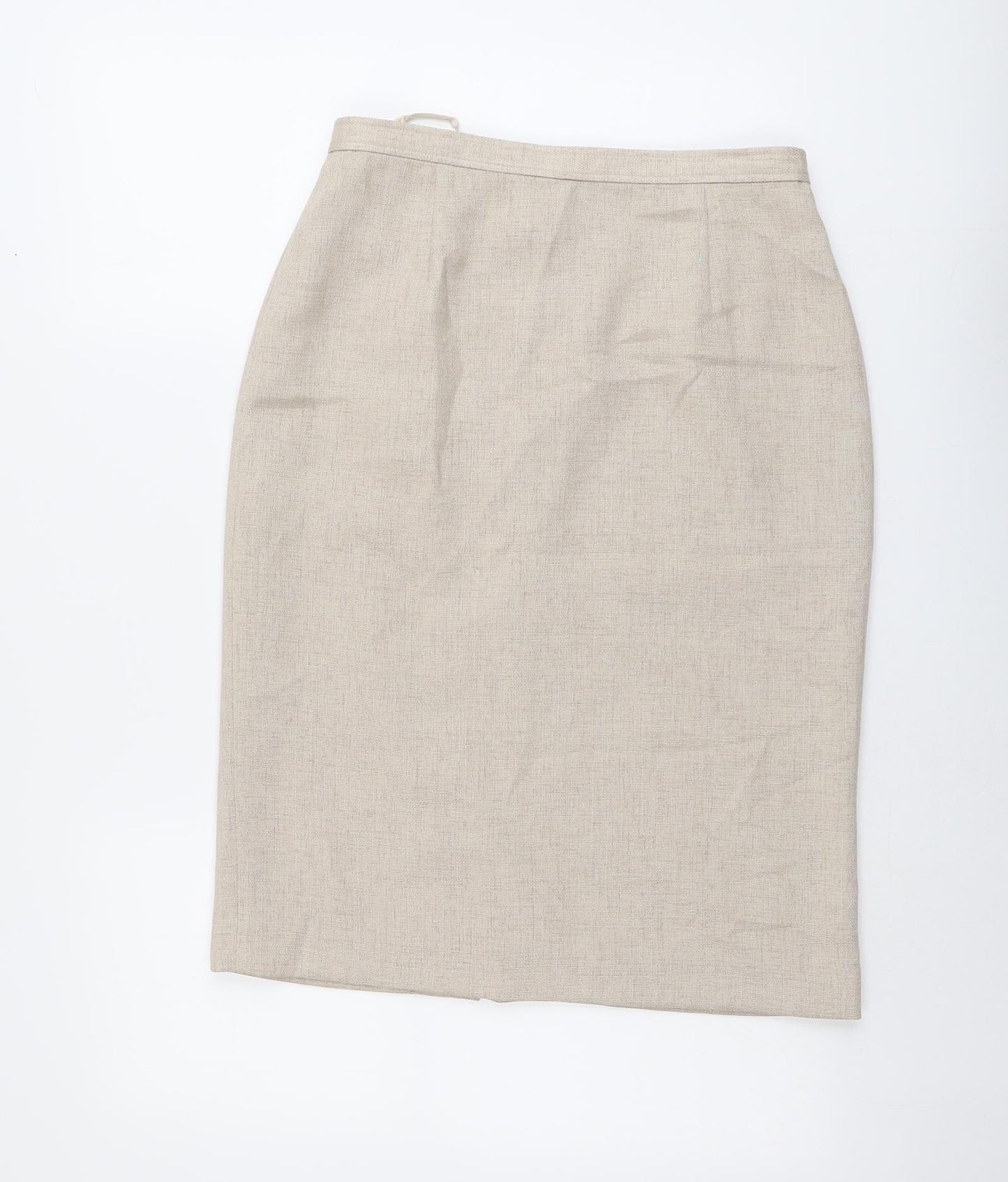 Eastex Womens Beige Polyester Straight & Pencil Skirt Size 10 Zip