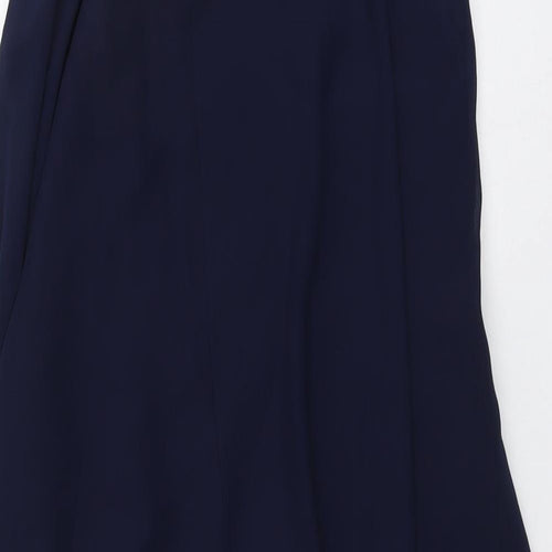 Monsoon Womens Blue Polyester A-Line Size 8 V-Neck Pullover