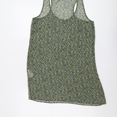 Axara Paris Womens Multicoloured Geometric Polyester Basic Tank Size M Scoop Neck