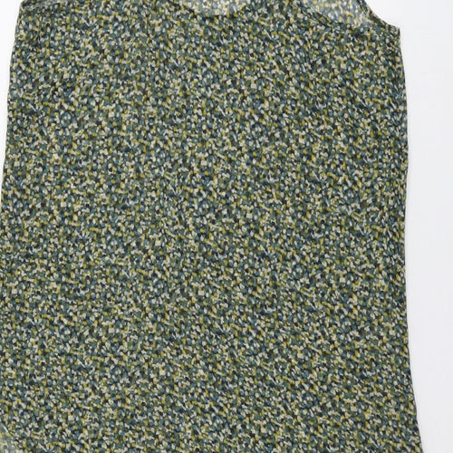 Axara Paris Womens Multicoloured Geometric Polyester Basic Tank Size M Scoop Neck