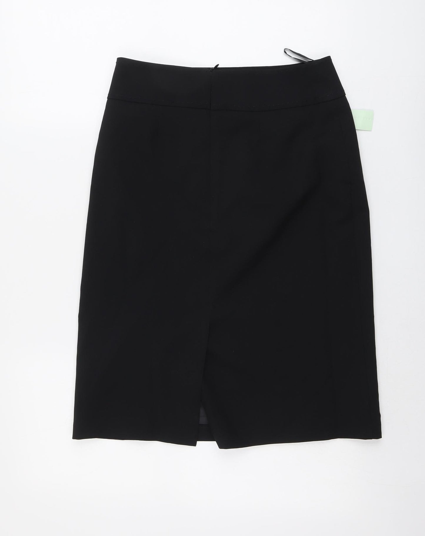 AMARANTO Womens Black Polyester A-Line Skirt Size 10 Zip