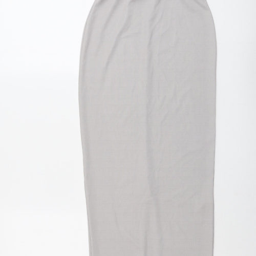Miss Selfridge Womens Grey Polyester A-Line Skirt Size 6