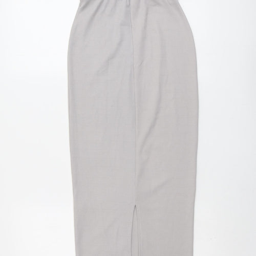 Miss Selfridge Womens Grey Polyester A-Line Skirt Size 6