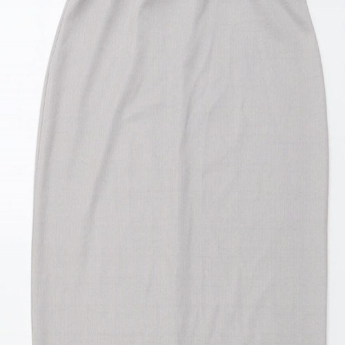 Miss Selfridge Womens Grey Polyester A-Line Skirt Size 6