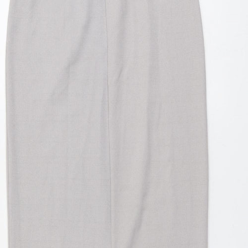 Miss Selfridge Womens Grey Polyester A-Line Skirt Size 6