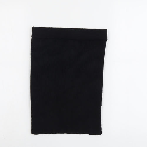 Zara Womens Black Nylon Bandage Skirt Size S
