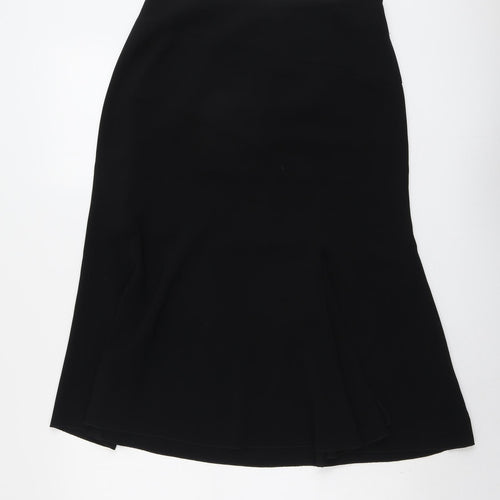 Gerry Weber Womens Black Polyester Swing Skirt Size 12 Zip
