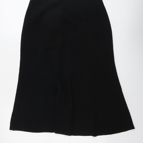 Gerry Weber Womens Black Polyester Swing Skirt Size 12 Zip