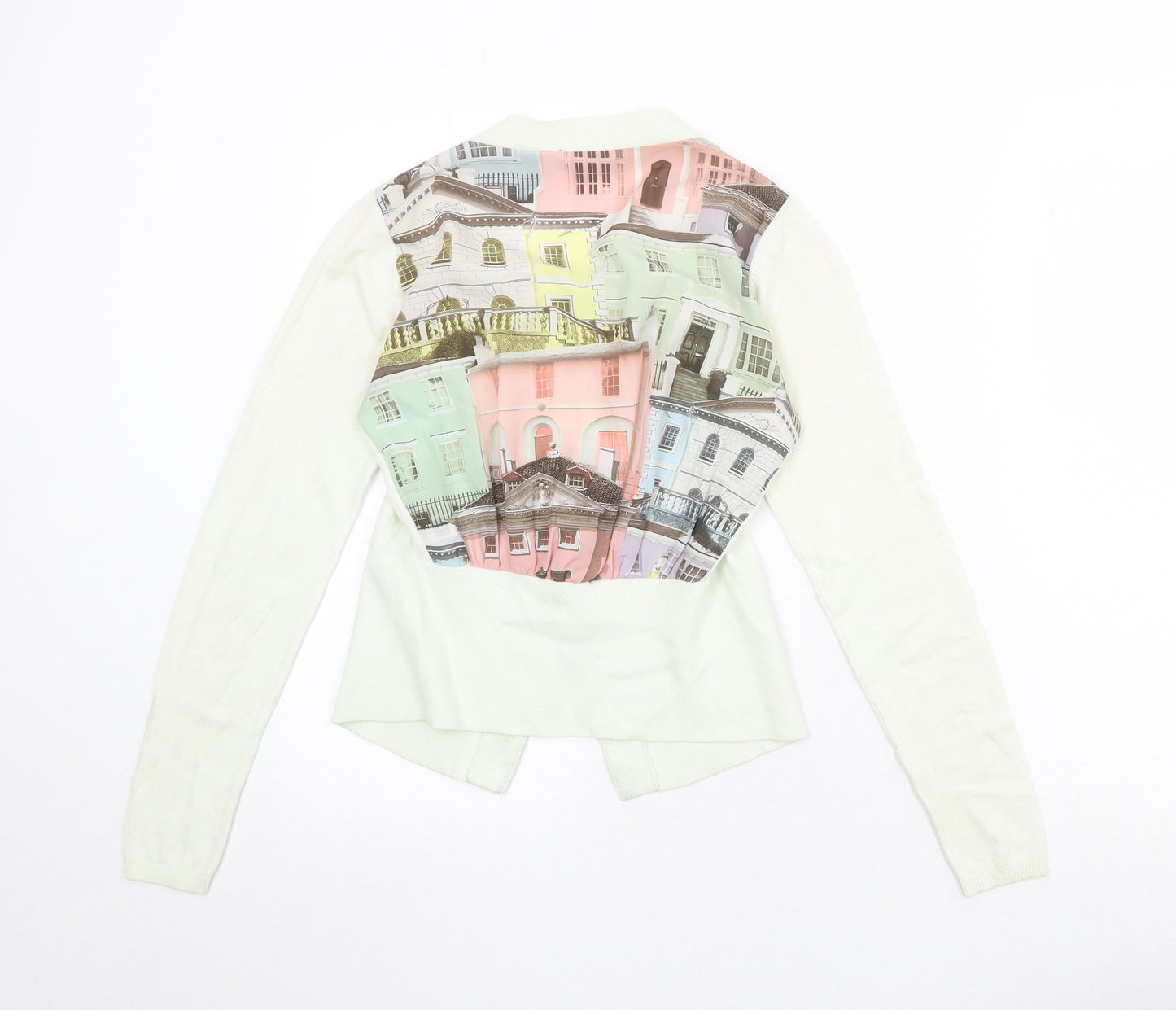 Ted Baker Womens Ivory Round Neck Cotton Cardigan Jumper Size XS