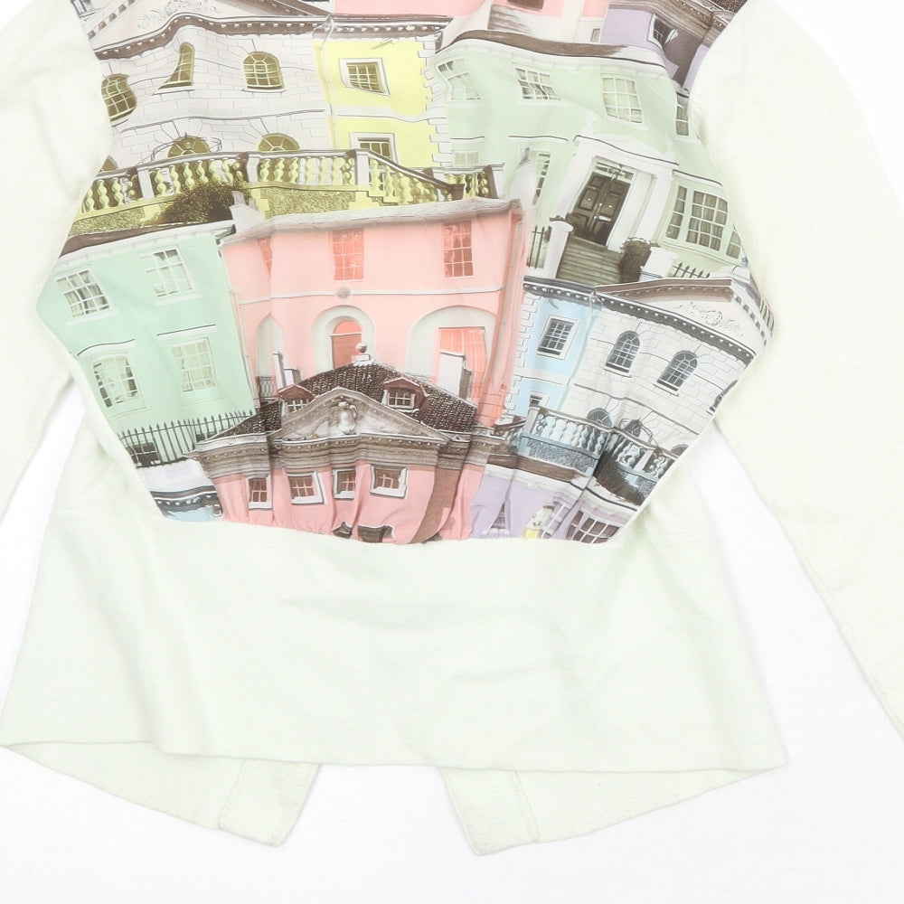 Ted Baker Womens Ivory Round Neck Cotton Cardigan Jumper Size XS