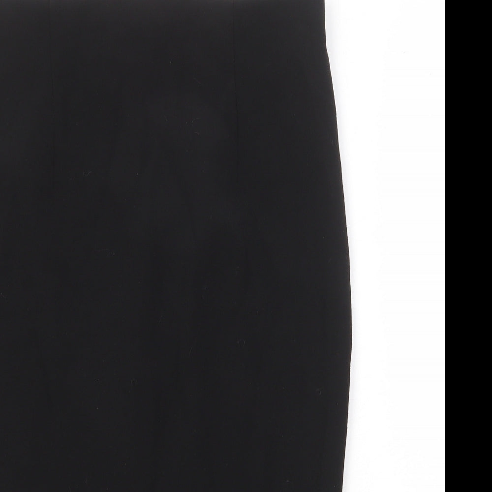 Zara Womens Black Polyester Bandage Skirt Size M Zip