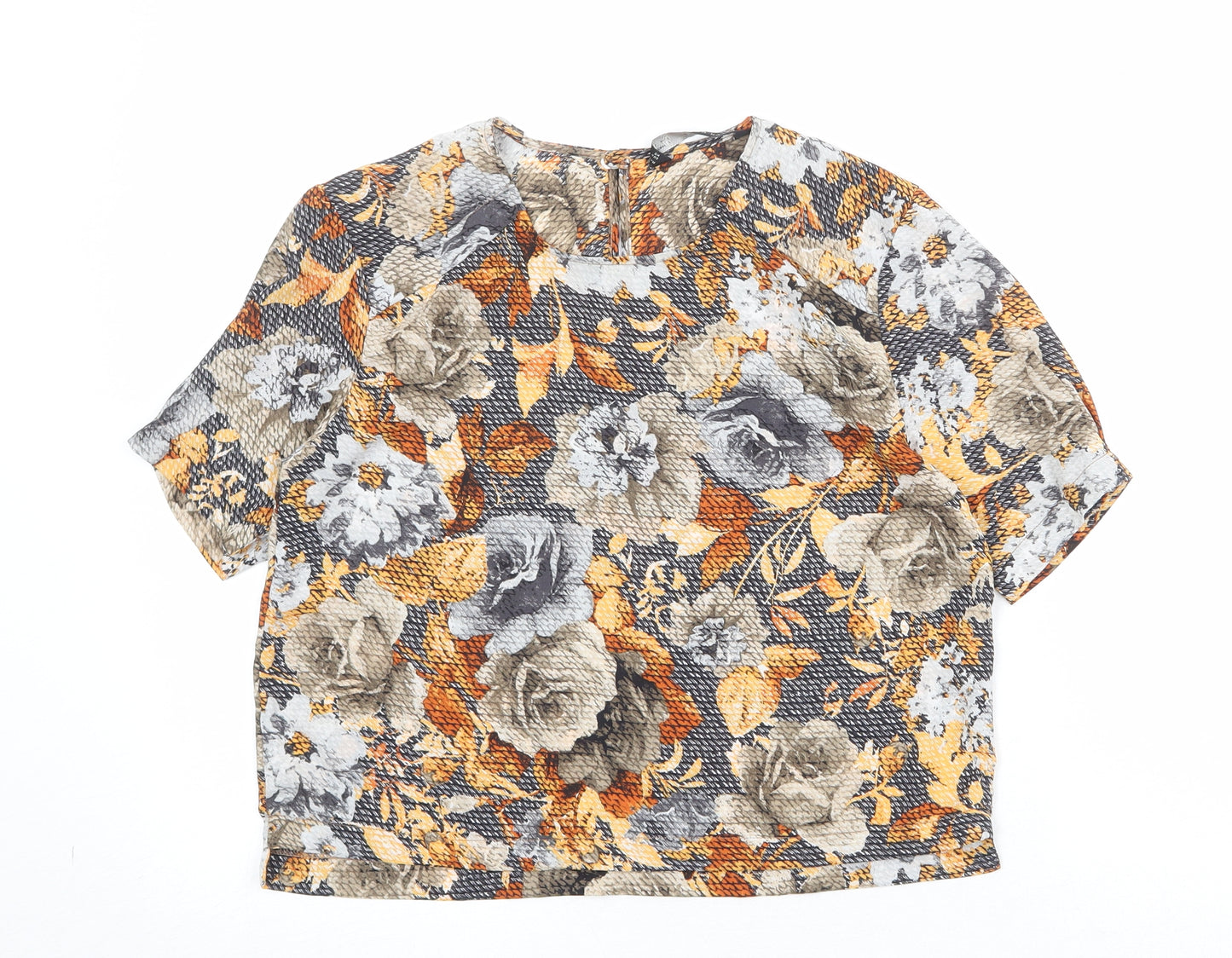 Zara Womens Multicoloured Floral Polyester Basic Blouse Size XS Round Neck