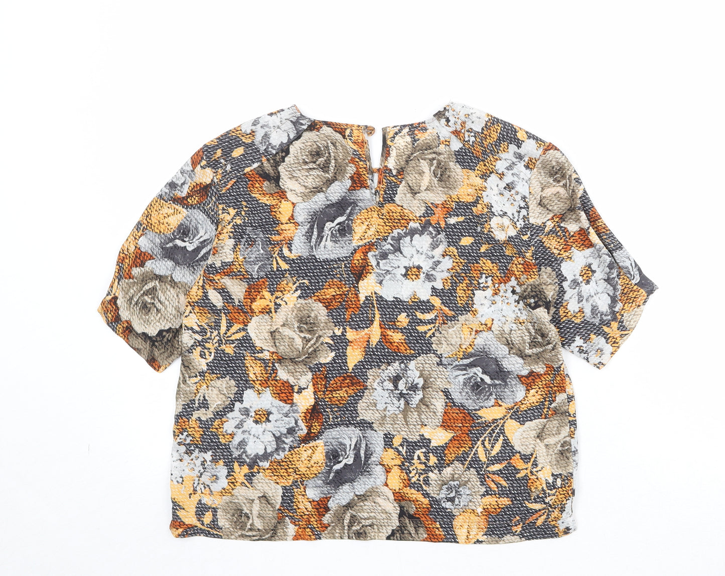 Zara Womens Multicoloured Floral Polyester Basic Blouse Size XS Round Neck