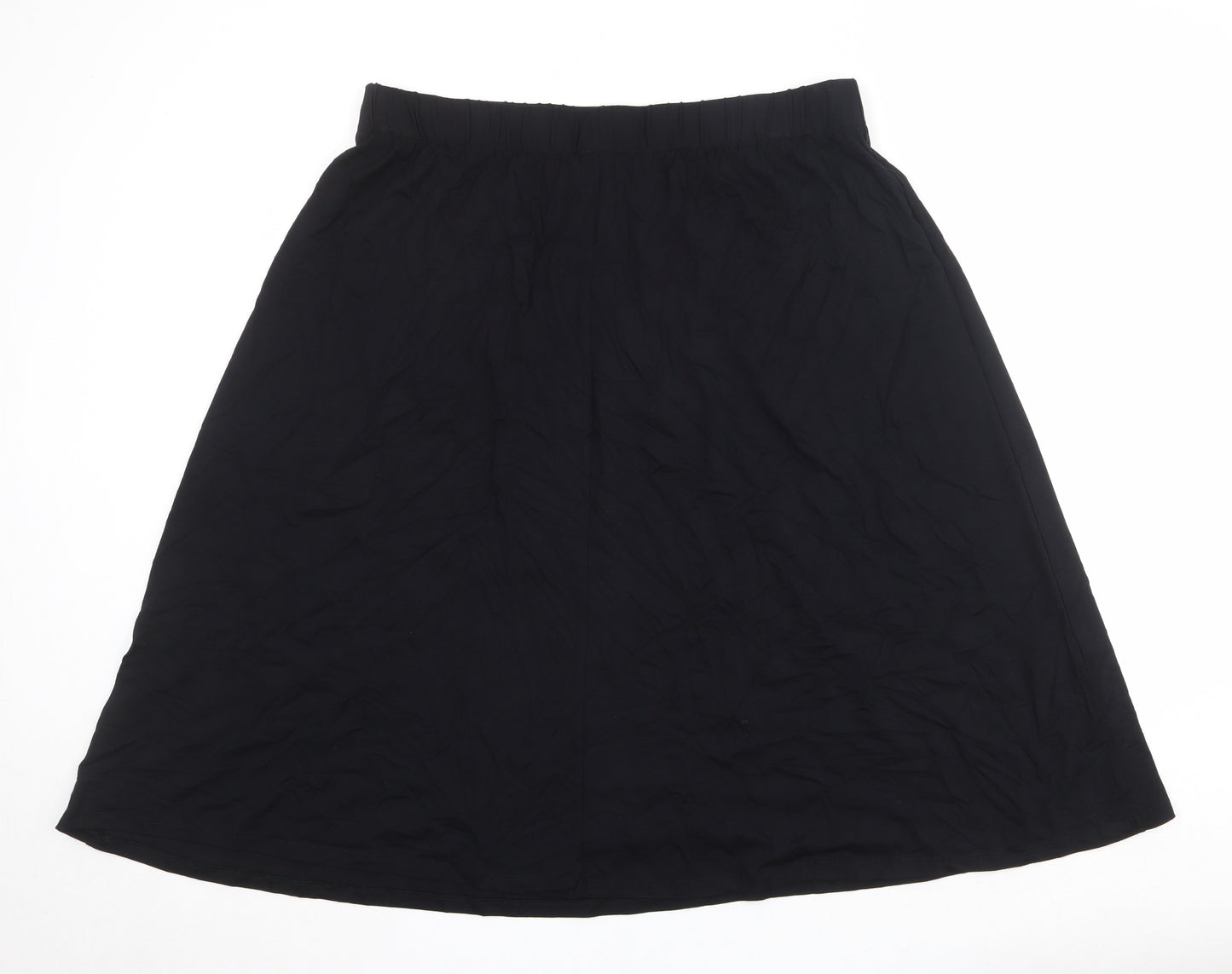 Marks and Spencer Womens Black Viscose Swing Skirt Size 20