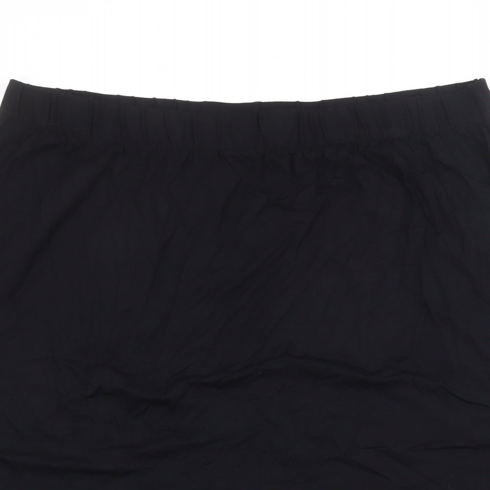 Marks and Spencer Womens Black Viscose Swing Skirt Size 20