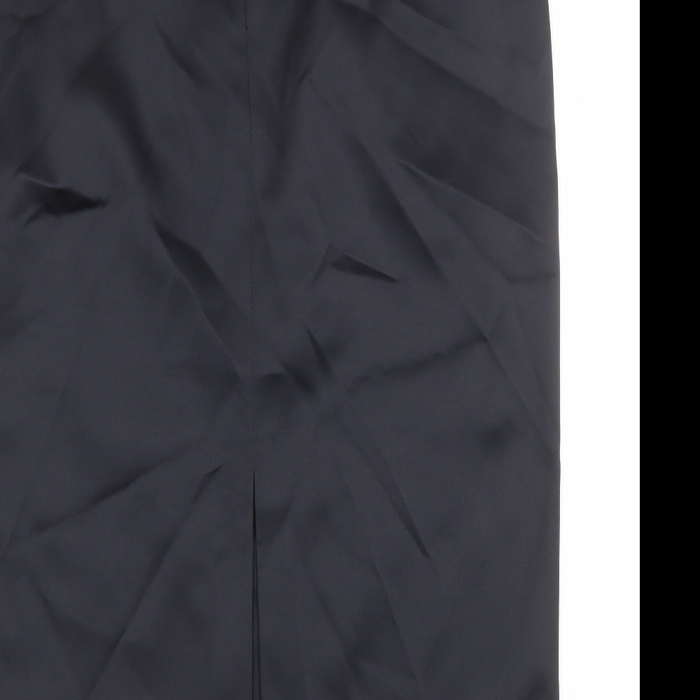 Marks and Spencer Womens Black Polyester Straight & Pencil Skirt Size 18 Zip
