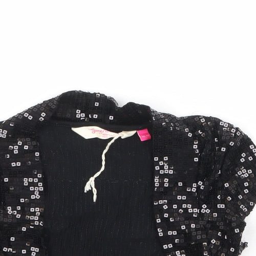 New Look Girls Black V-Neck Viscose Cardigan Jumper Size 10-11 Years Pullover