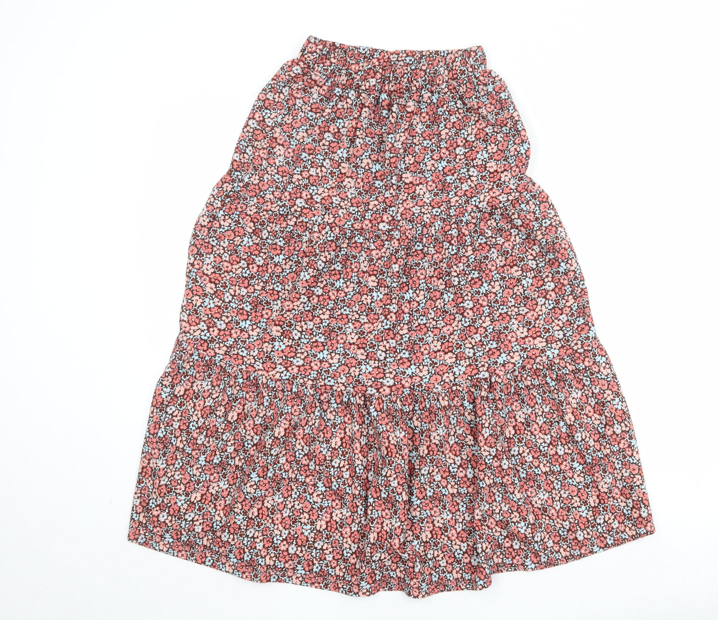 NEXT Girls Multicoloured Floral Polyester A-Line Skirt Size 12 Years Regular