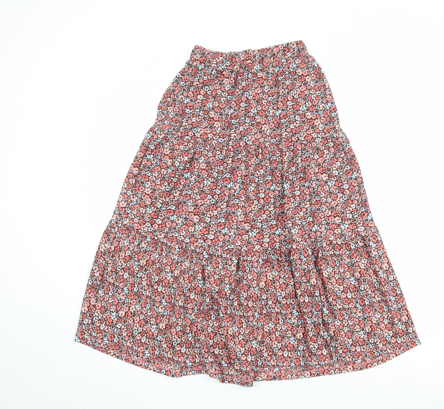 NEXT Girls Multicoloured Floral Polyester A-Line Skirt Size 12 Years Regular