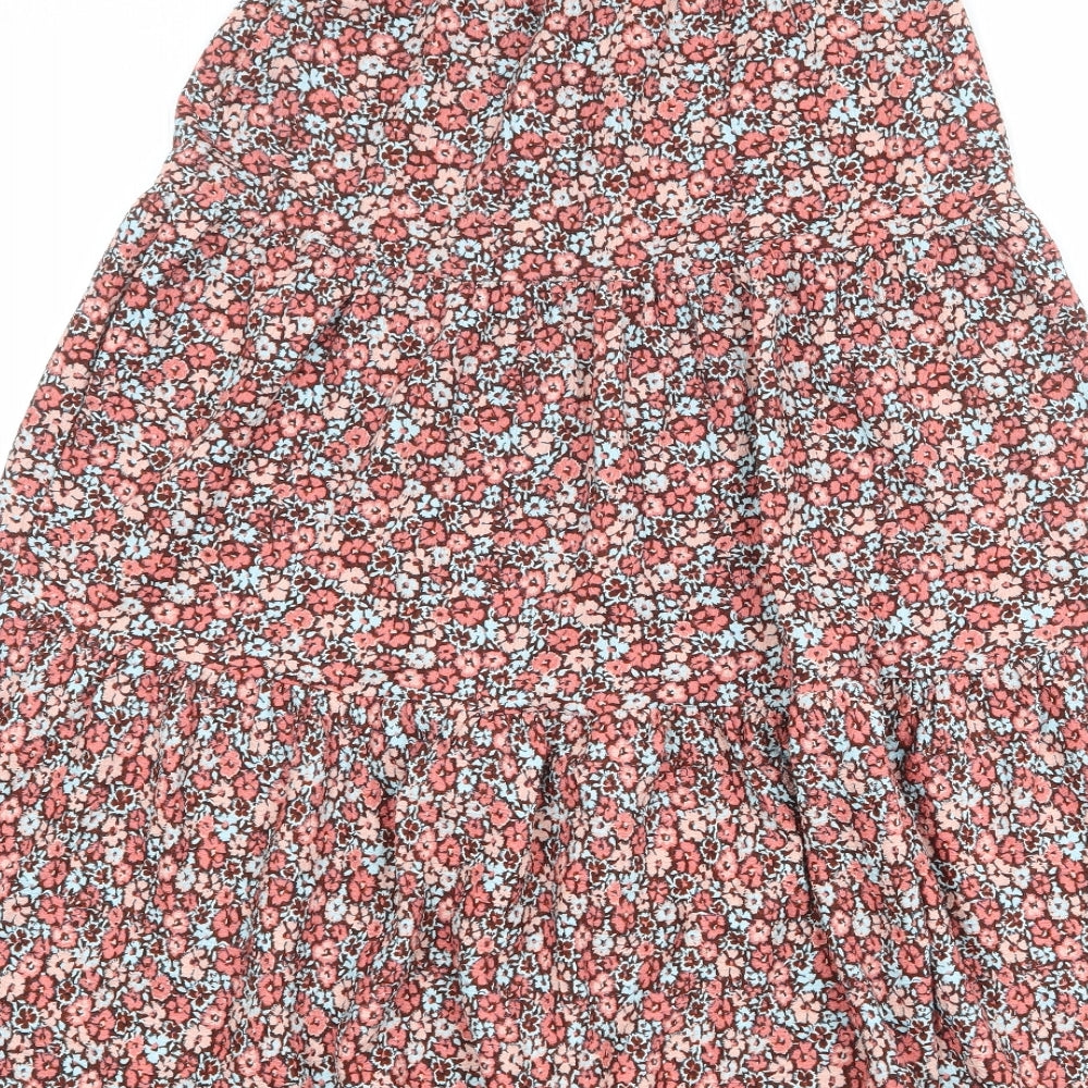 NEXT Girls Multicoloured Floral Polyester A-Line Skirt Size 12 Years Regular