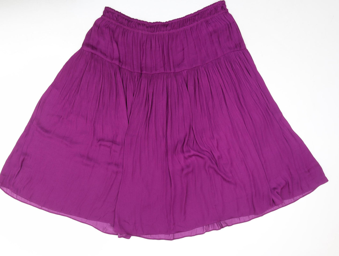 Marks and Spencer Womens Purple Polyester Peasant Skirt Size 20