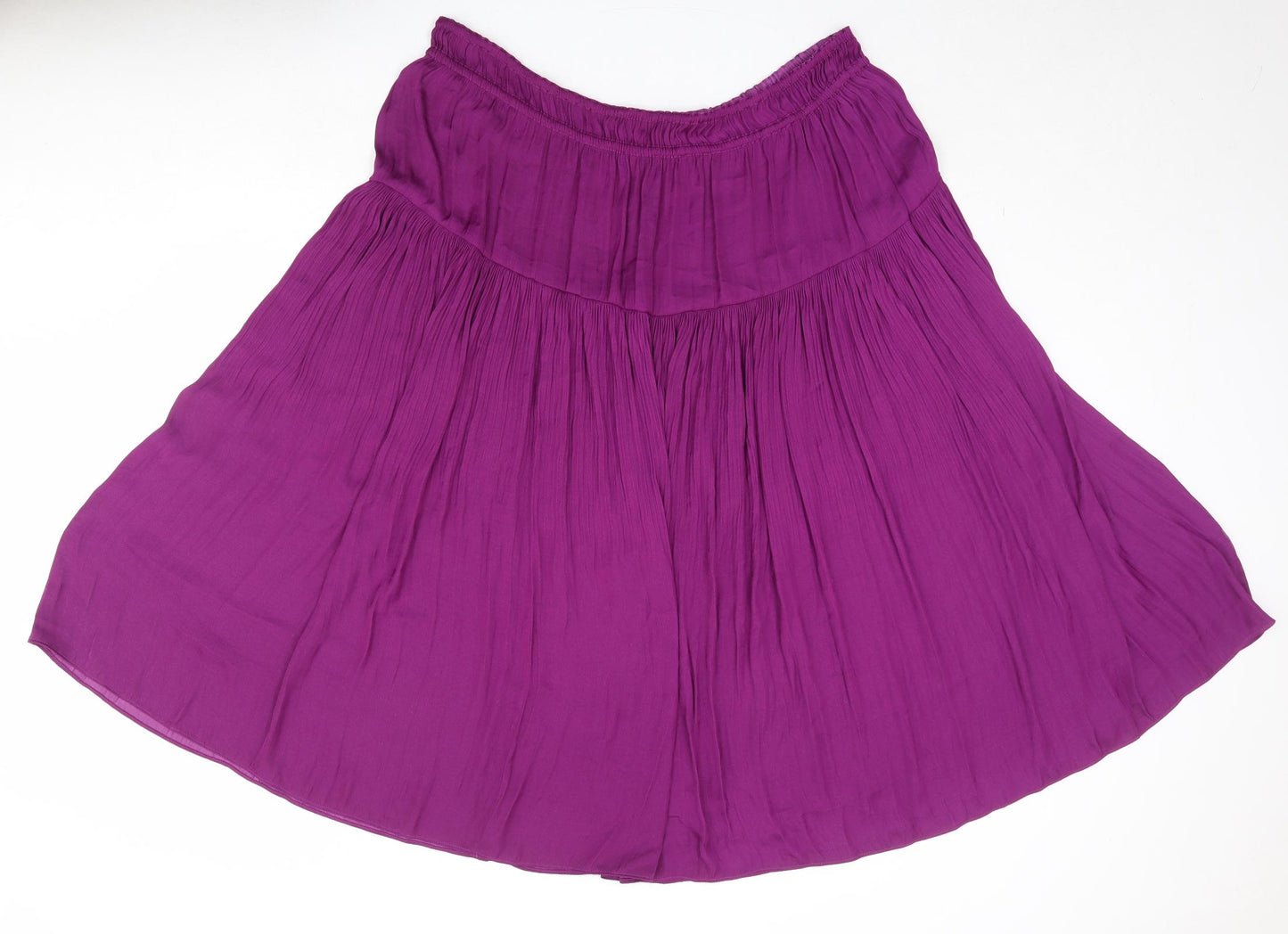 Marks and Spencer Womens Purple Polyester Peasant Skirt Size 20
