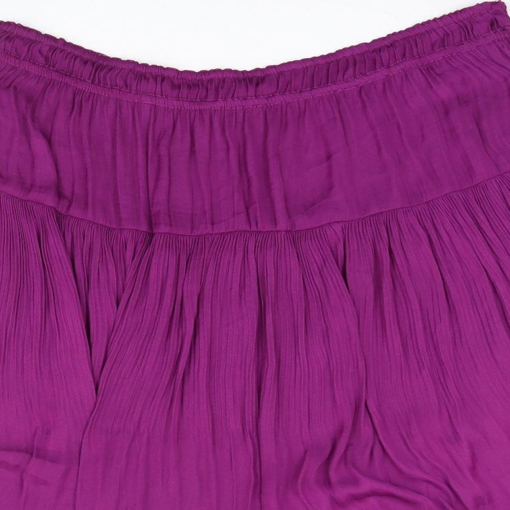 Marks and Spencer Womens Purple Polyester Peasant Skirt Size 20