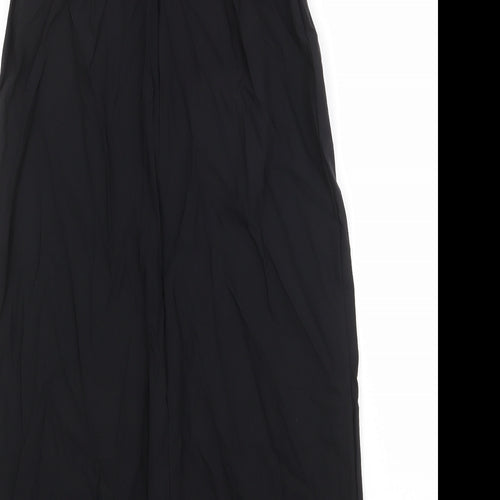 Marks and Spencer Womens Black Viscose Sheath Size 14 Square Neck Zip