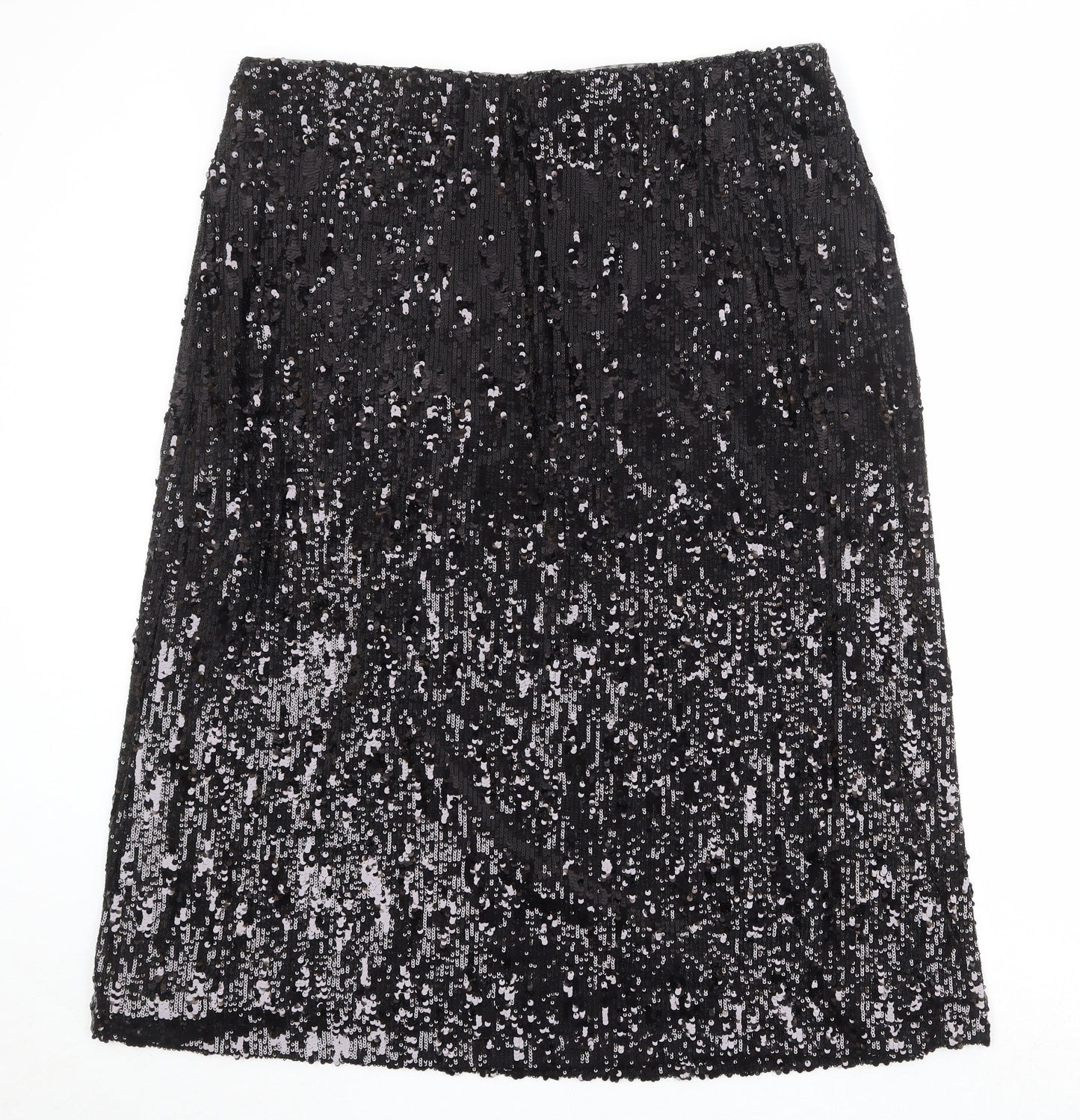 Marks and Spencer Womens Black Polyester Swing Skirt Size 22