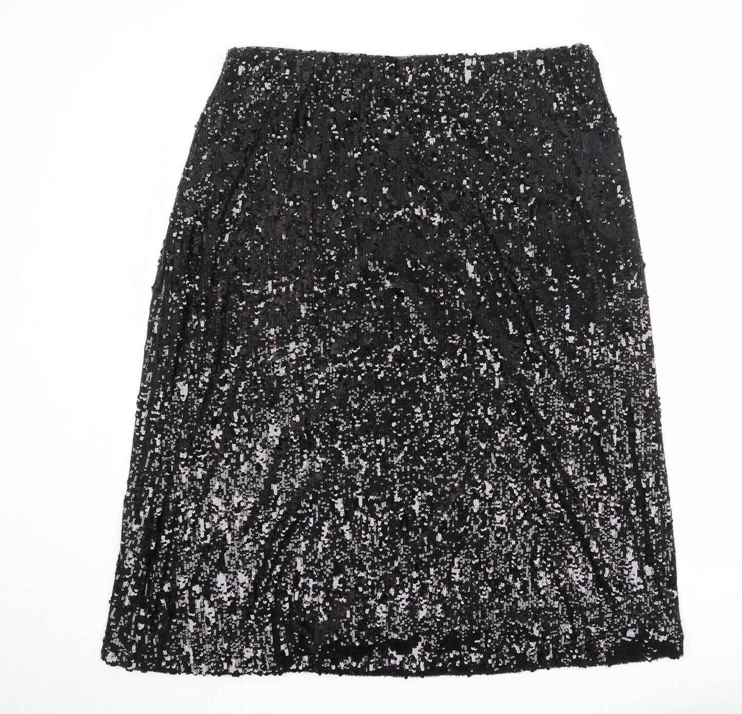 Marks and Spencer Womens Black Polyester Swing Skirt Size 22